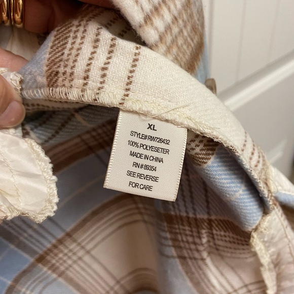 Long Flannel Shirt/Jacket XL - Picture 8 of 12